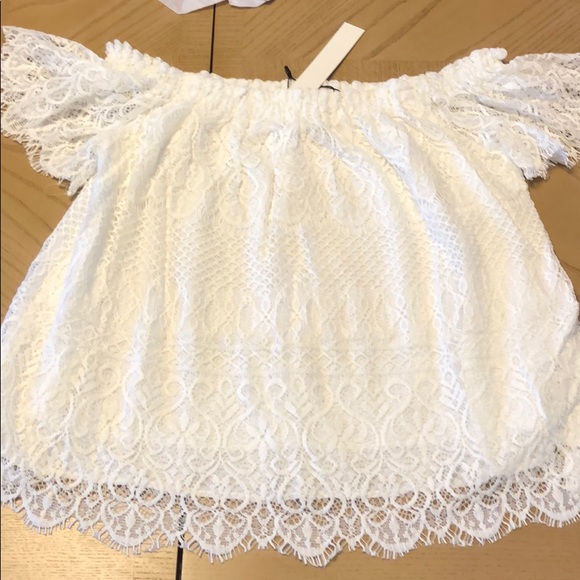 GIRLY & FLIRTY WHITE LACE OFF SHOULDER TOP - Picture 7 of 8